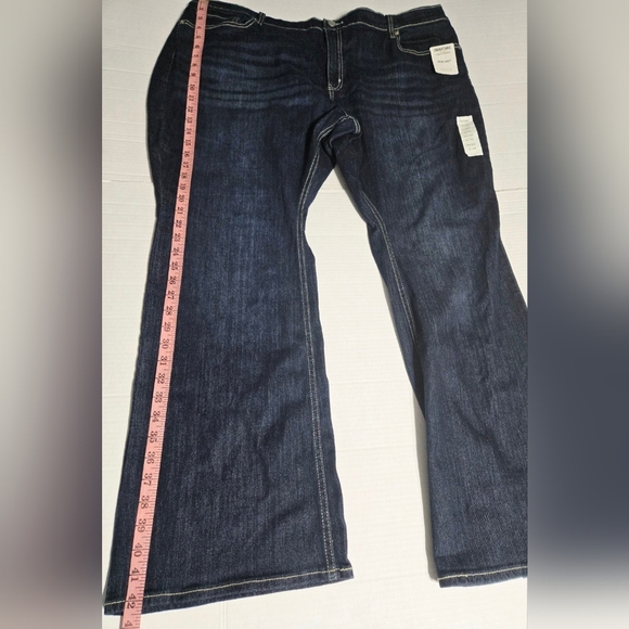 Levi Strauss Signature True Boot Jeans Women’s 26W Dark Wash Stretch Bootcut - Picture 10 of 11